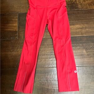 Lululemon Red Running Leggings Size 2